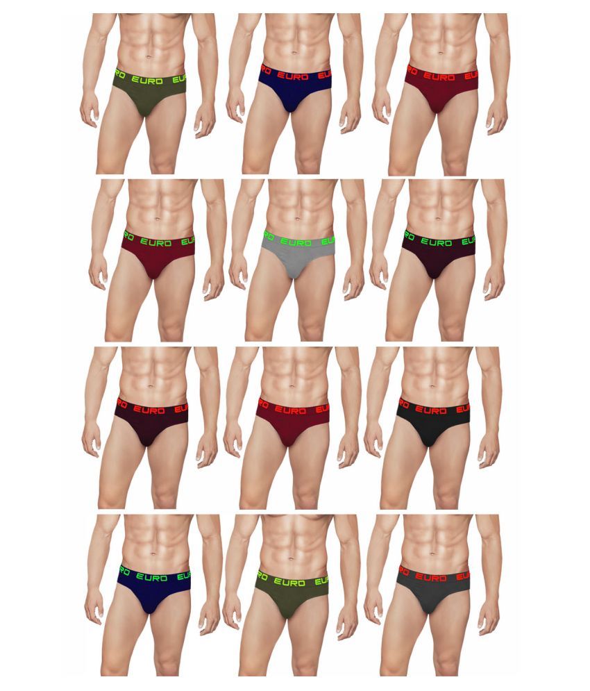     			Euro Multi Brief Pack of 12