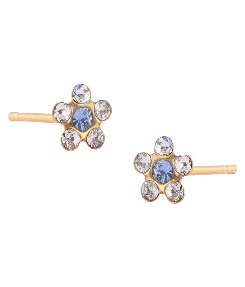 Studex Tiny Tips Gold Plated Daisy April Crystal- September Sapphire ...