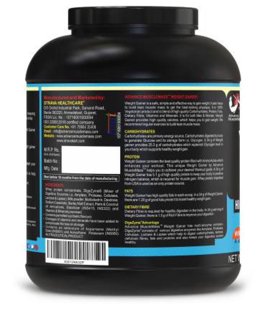 Advance MuscleMass Weight Gainer with Digestive Enzyme Blend 3 kg