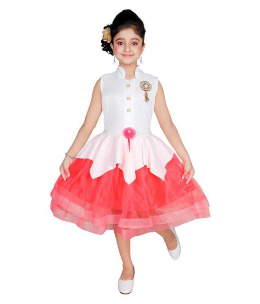 Karni Prints Baby Girls Middy/Knee Length Party Frock Dress For Festive ...