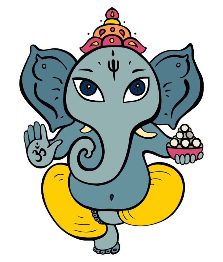     			Asmi Collection God Ganesha Wallstickers Religious & Inspirational Sticker ( 70 x 50 cms )