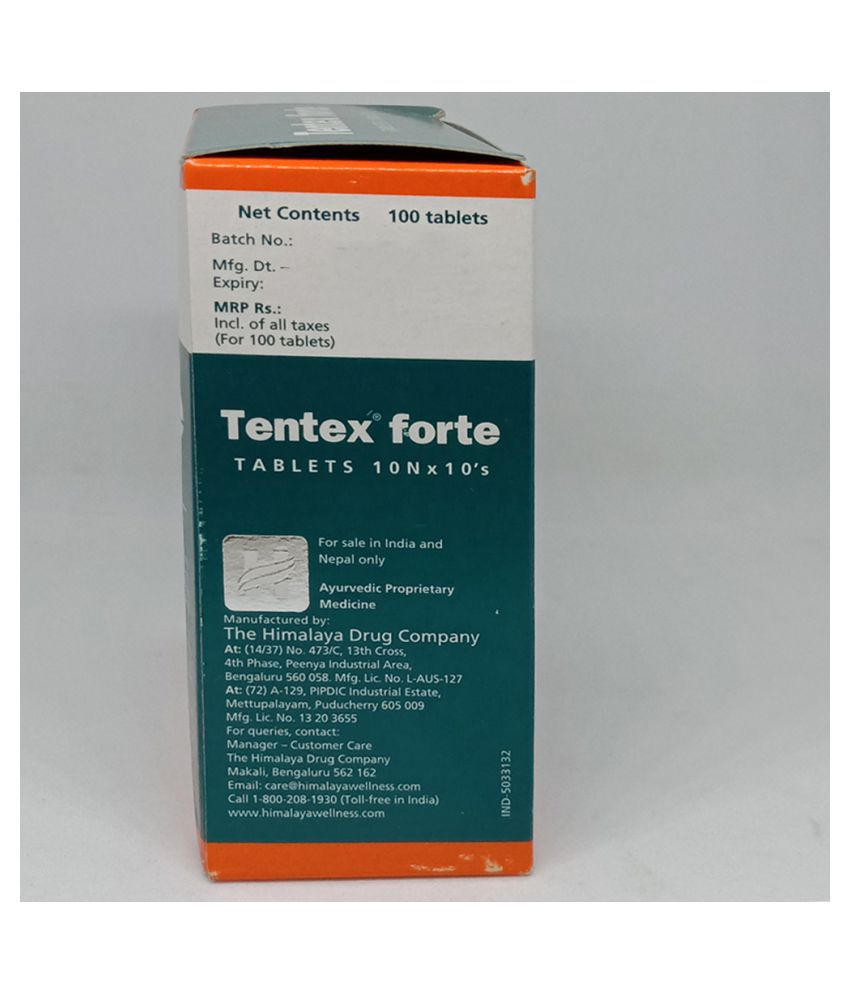Himalaya Tentex Forte Tablet 100 no.s Pack Of 1: Buy Himalaya Tentex ...