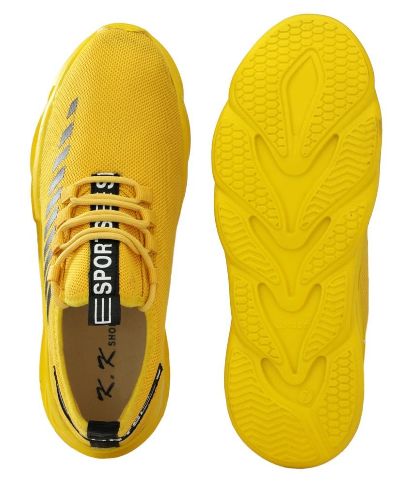 K K SHOES Comfortable stylish Running Shoes Yellow: Buy Online at Best ...