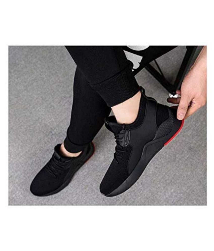 K K SHOES Comfortable stylish Running Shoes Black: Buy Online at Best ...