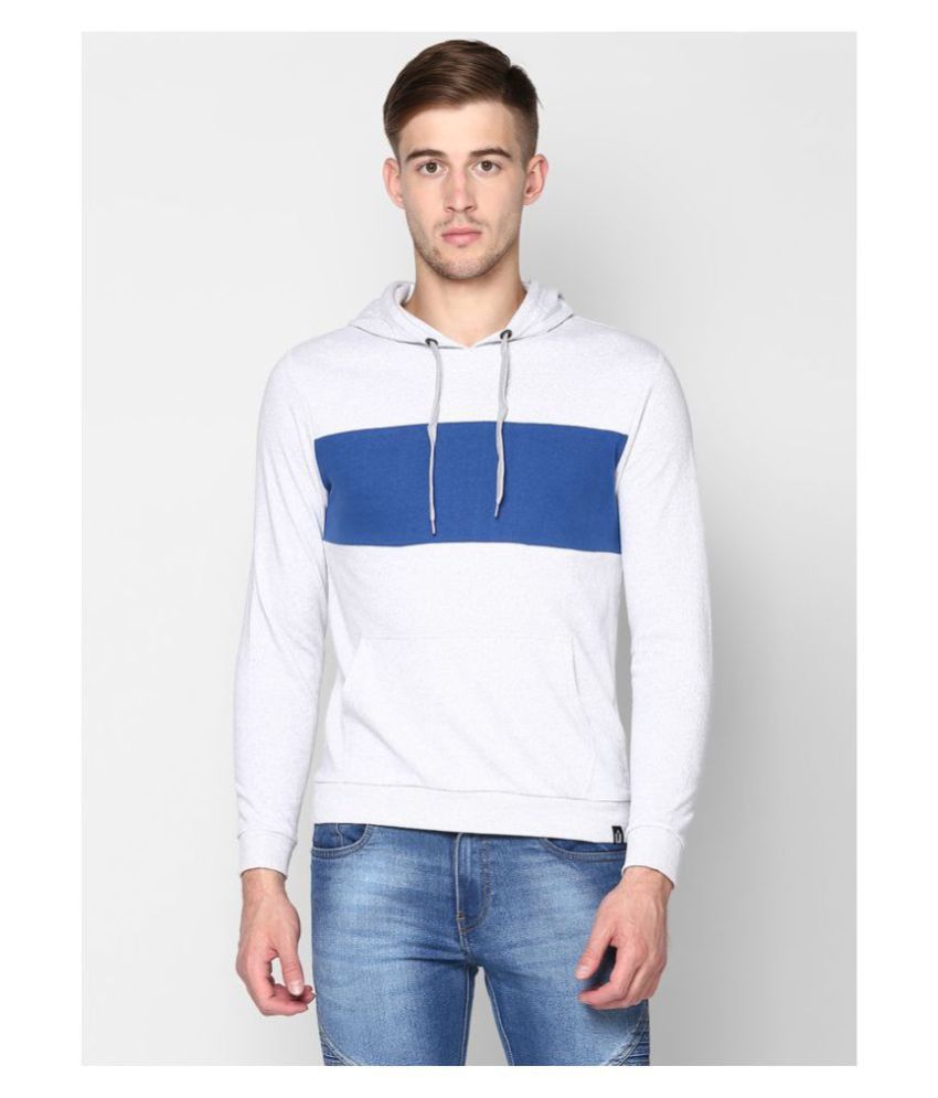     			Urbano Fashion - White Terry Blend Slim Fit Men's Sweatshirt ( Pack of 1 )