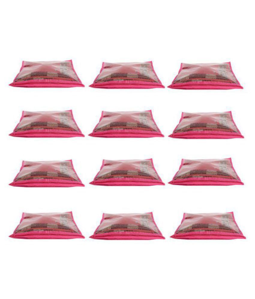 Bulbul Pink Saree Covers - 12 Pcs