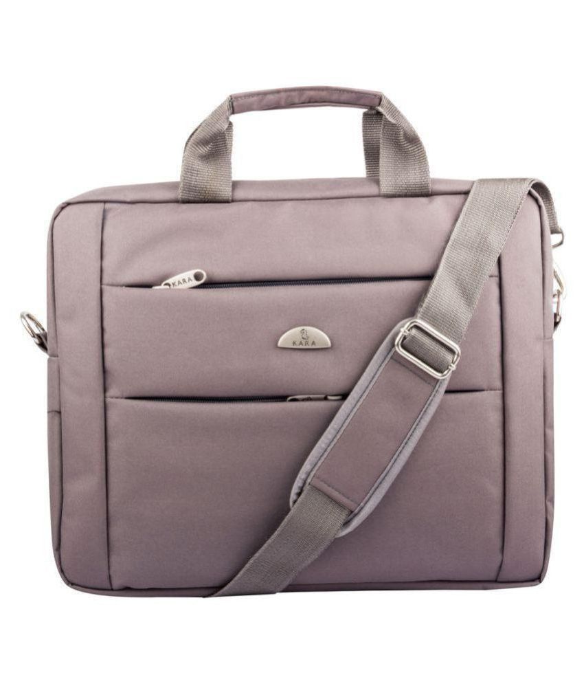 Kara Semi Formal Grey Nylon Office Bag