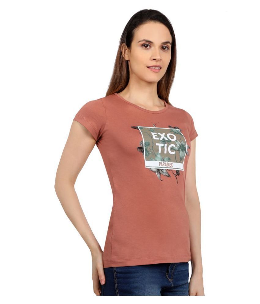 Buy Astron Cotton Brown T-Shirts Online at Best Prices in India - Snapdeal