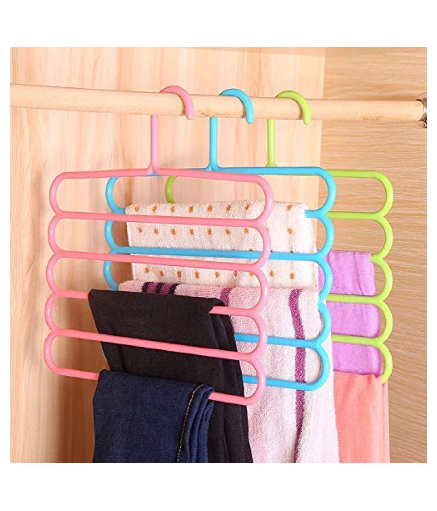 5 Layer Plastic Hangers (Random Color) Set of 5 Buy 5 Layer Plastic