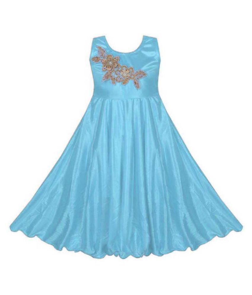 satin full frock