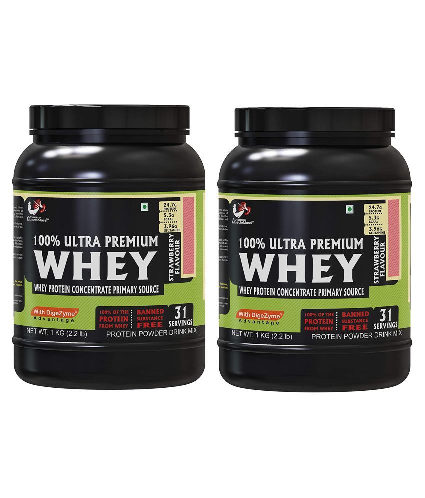 Advance Musclemass Whey Protein With Digestive Enzyme Blend 1 Kg Pack Of 2 Buy Advance