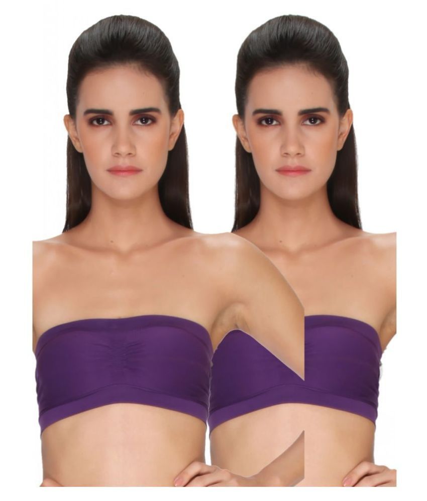     			C9 Airwear Pack of 2 Polyamide Non Padded Women's Seamless Bra ( Purple )