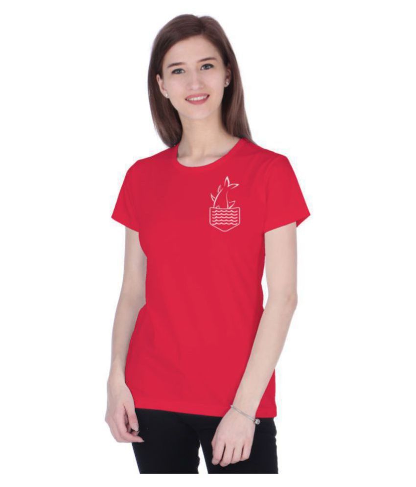 Neo Garments Cotton Red T-Shirts