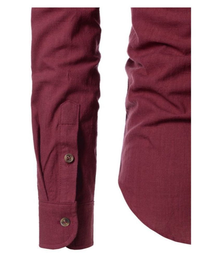 linen maroon shirt
