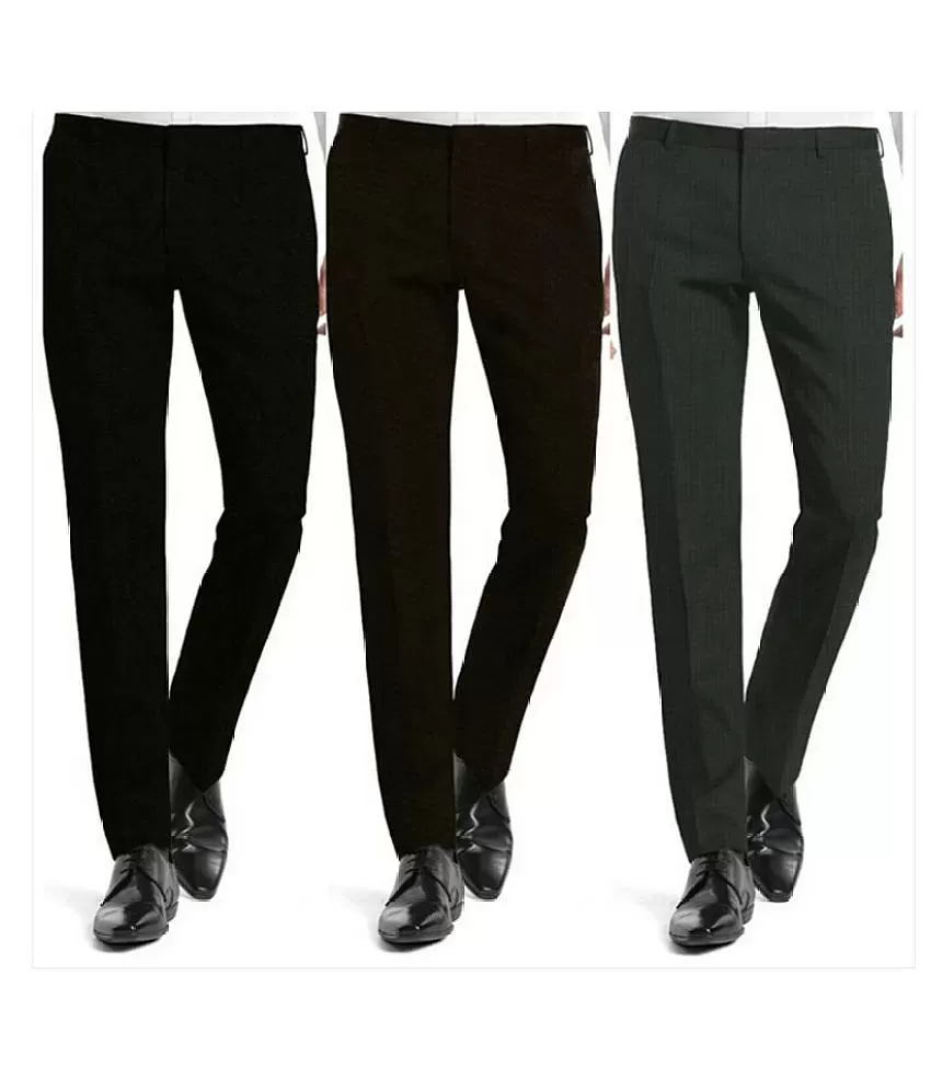 Allen Solly Brown Slim Fit Trousers