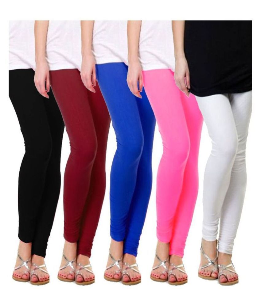     			Famaya Multicolor Leggings - Pack of 5