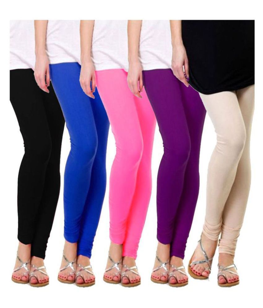     			Famaya Multicolor Leggings - Pack of 5