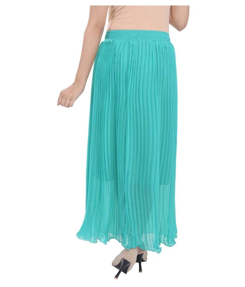 turquoise chiffon skirt