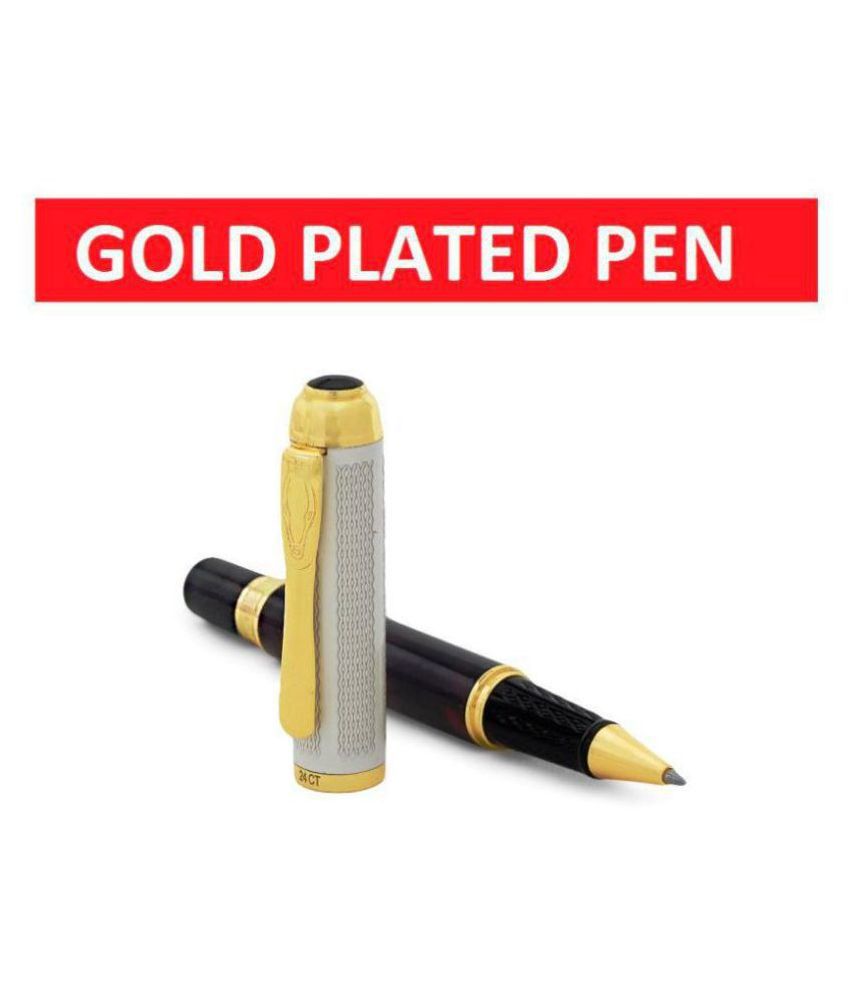    			Hayman 24 CT Gold Plated Roller Ball Pen With Box(P-49)