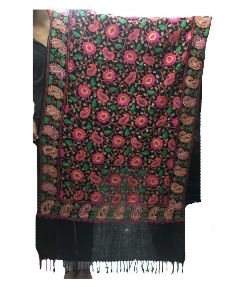 KASHMIRI Multi Floral Pashmina Stoles Buy Online at Low Price in India