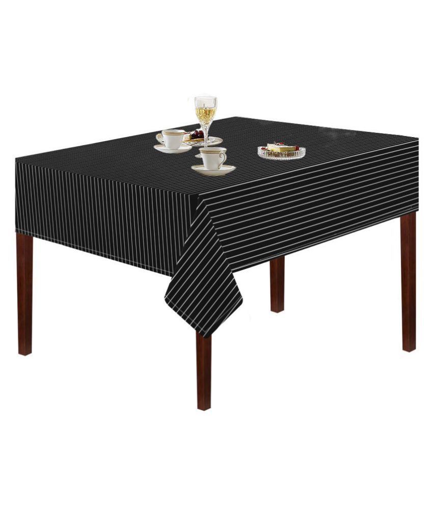     			Oasis Hometex - Black Cotton Table Cover (Pack of 1)