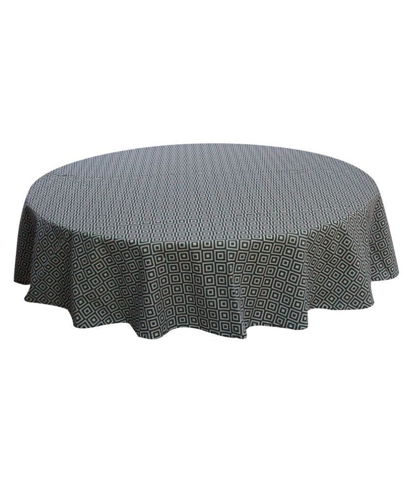     			Oasis Hometex - Black Cotton Table Cover (Pack of 1)