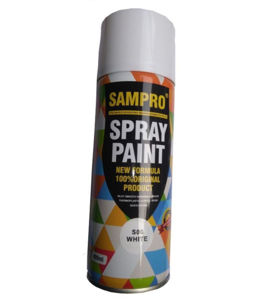 SAMPRO Multipurpose General Spray Paint for Car, Bike, Home, Etc WHITE ...