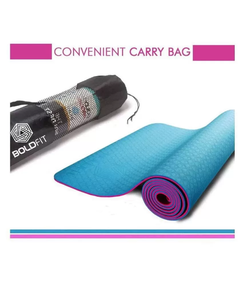 Boldfit Yoga mat for Women and Men with Cover Bag TPE Material 6mm Extra  Thick Exercise mat for Workout Yoga Fitness Pilates and Meditation, Anti  Tear Anti Slip: Buy Online at Best