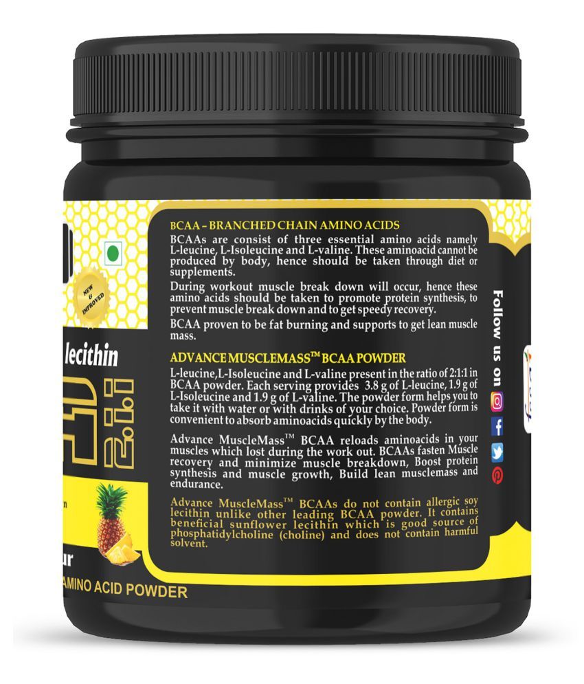Advance MuscleMass BCAA Energy drink for Workout 200 gm Pack of 2 Buy