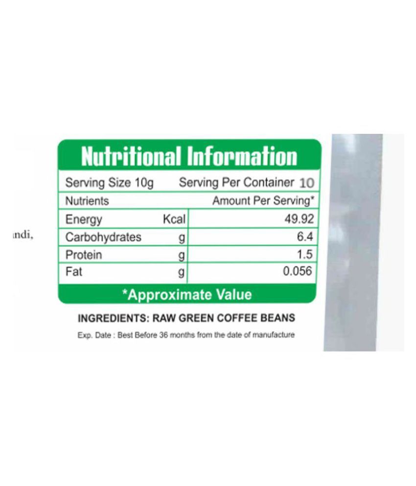 Vihado Green Coffee Powder Weight Loss Decaffeinated Unroasted Beans