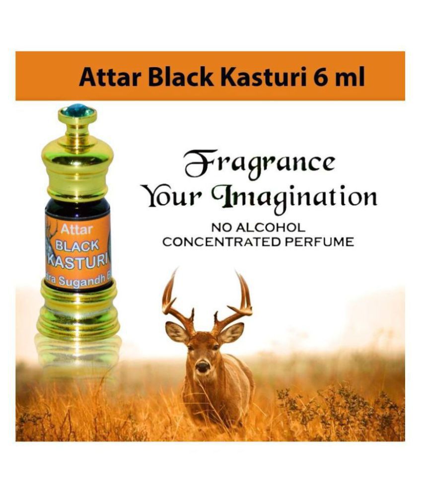     			Indra Sugandh Attar Black Kasturi 3ml ~ Shahi Royal Fragrance of Kasturi ~ Strong Musky Unique Fragrance