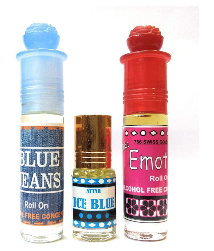     			INDRA SUGANDH BHANDAR Attar Blue Jeans & Shahi Emotion 6ml Rollon 2 Pc. Combo Pack