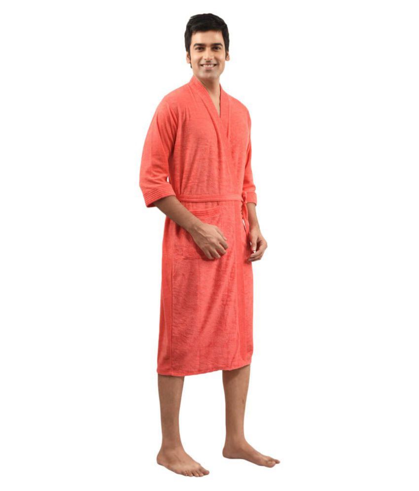 superior Single Free Size Bathrobe Peach Buy superior Single Free Size Bathrobe Peach Online
