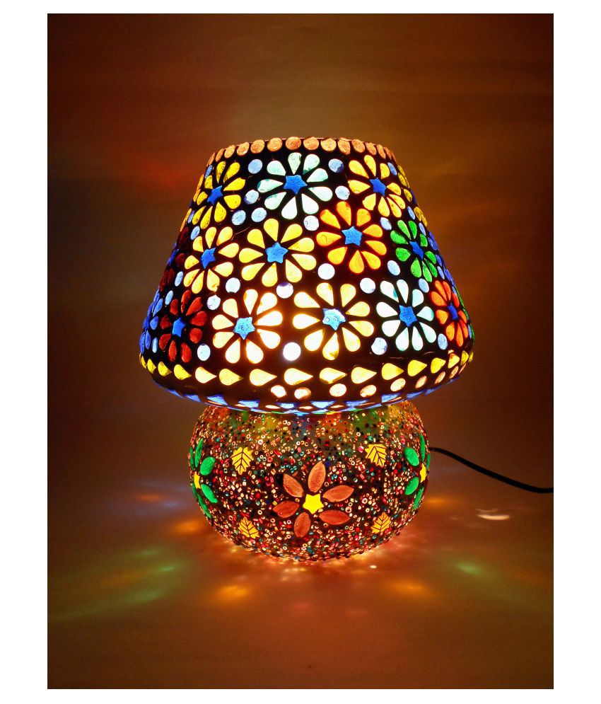     			Susajjit Mosaic Table Night Lamp Metal Table Lamp - Pack of 1