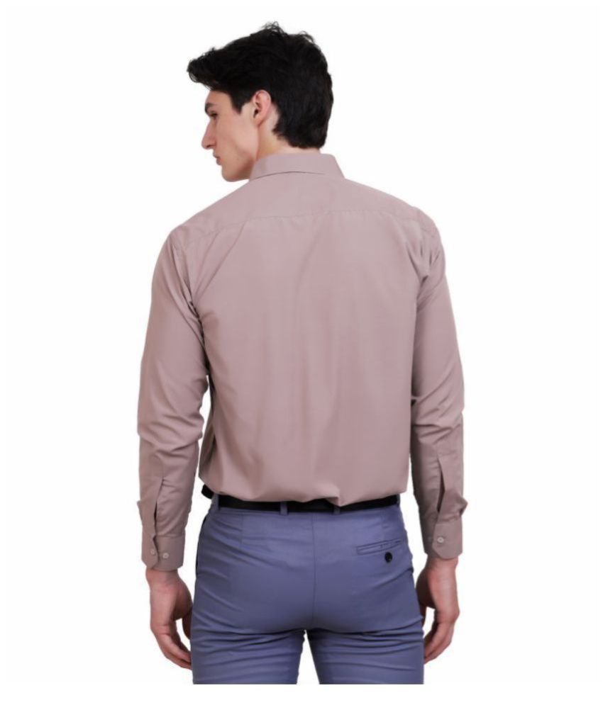 brown formal shirts