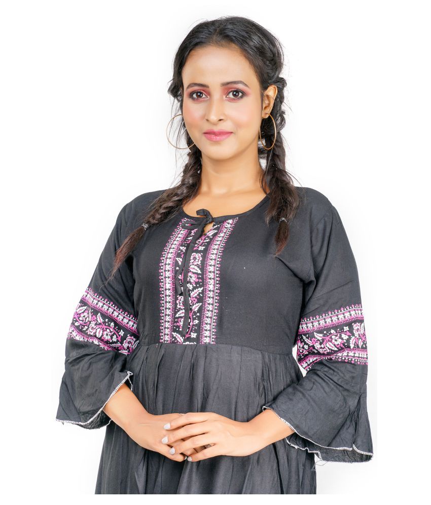black frock style kurti