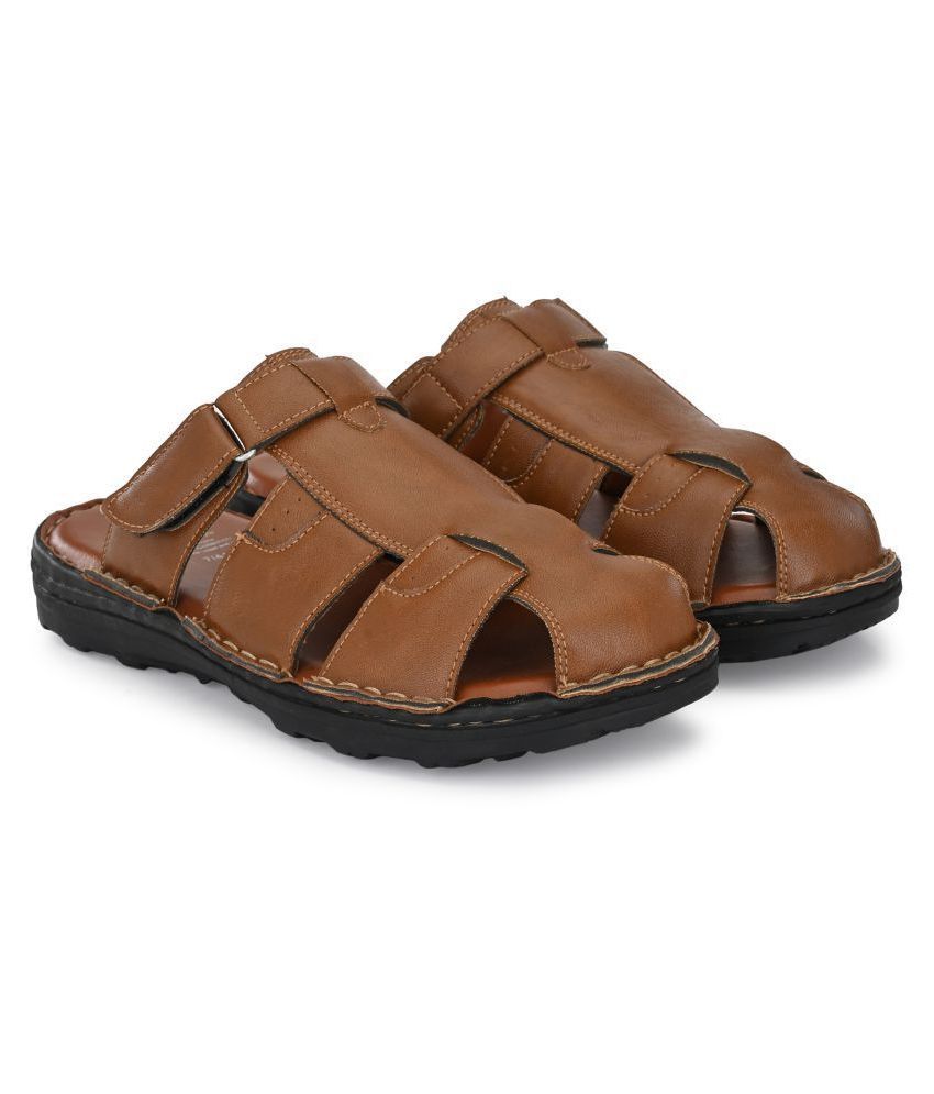 El Paso Tan Synthetic Leather Sandals - Buy El Paso Tan Synthetic ...