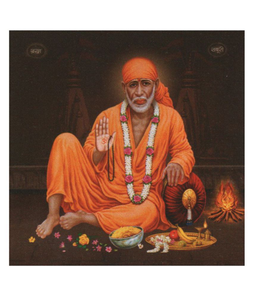 GIFTICS Lord Sai Baba UV Print Paper Wall Poster Without Frame: Buy ...