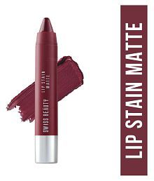 Swiss Beauty Lip Stain Matte Lipstick Lipstick (Berry), 3.4gm