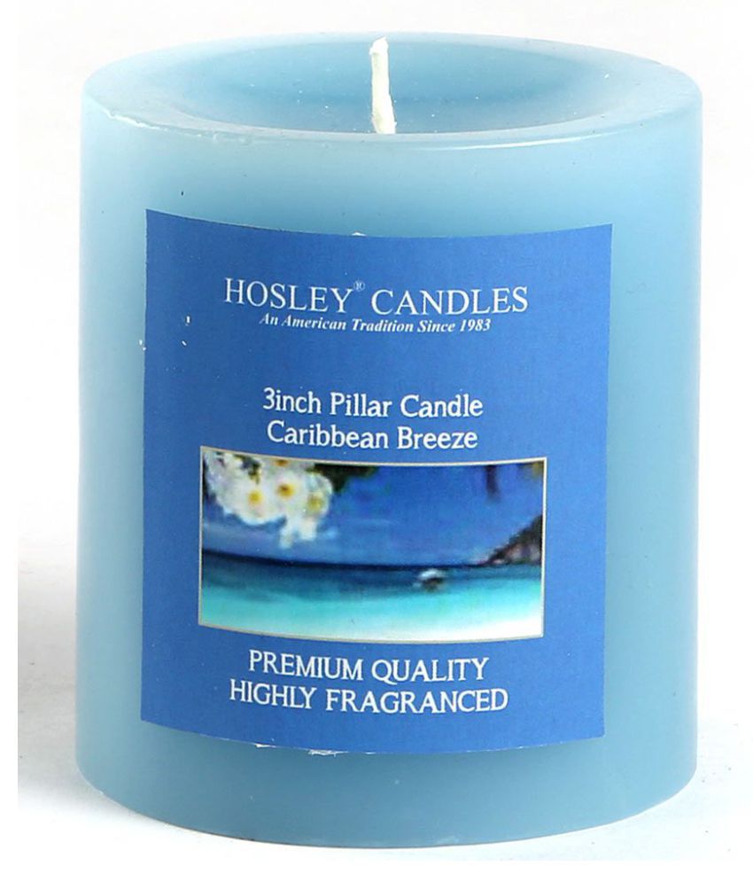 Hosley Blue Pillar Candle - Pack of 1