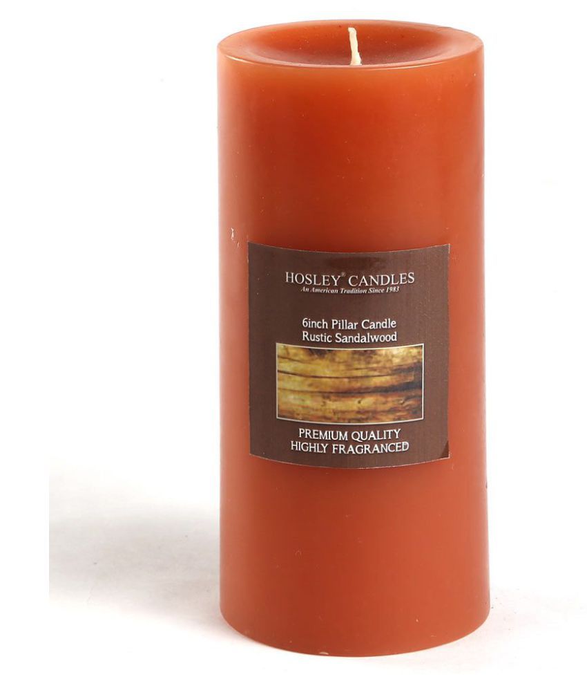     			Hosley Brown Pillar Candle - Pack of 1