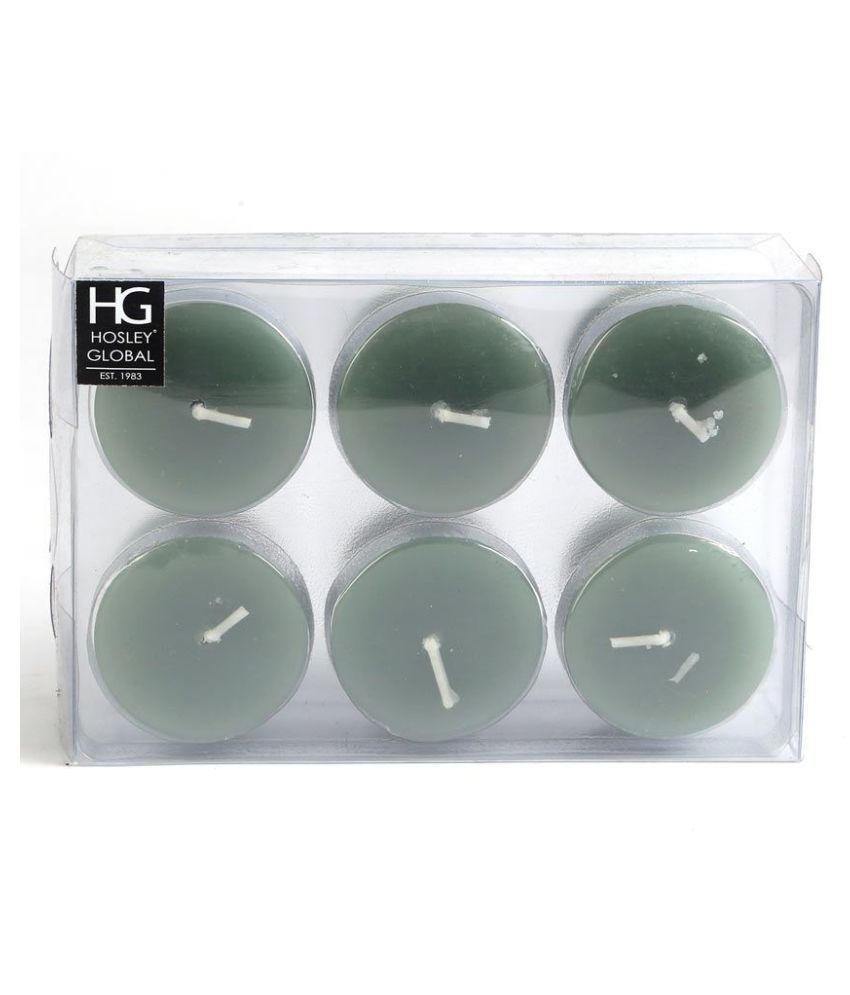 Hosley Grey Votive Candle - Pack of 6