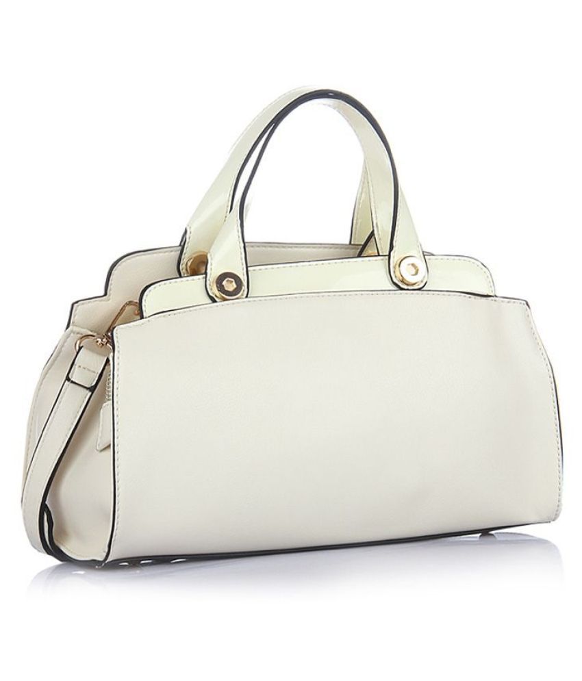 Addon White Faux Leather Shoulder Bag - Buy Addon White Faux Leather ...