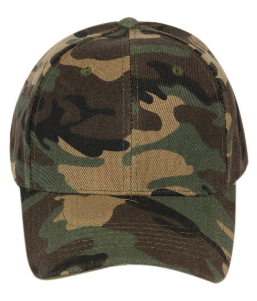 Men's Army Military Camouflage Plain Velcro Baseball Cap For Hunting ...
