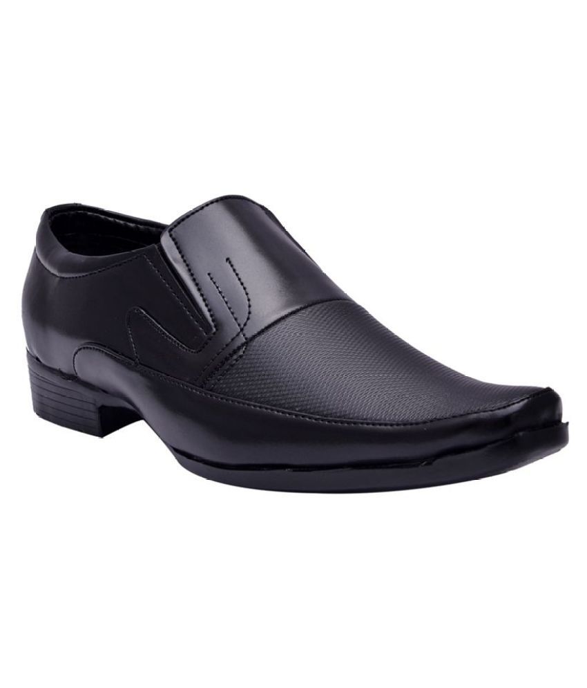 Sir Corbett Party Artificial Leather Black Formal Shoes