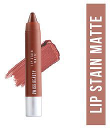 Swiss Beauty Lip Stain Matte Lipstick Lipstick (Hazelnut), 3gm