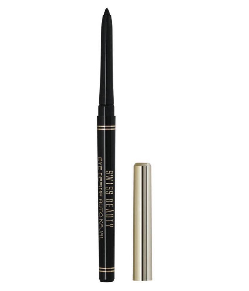 Swiss Beauty Smudge Proof Kajal Pencil (Black),Pack of 2, 0.35gm each ...