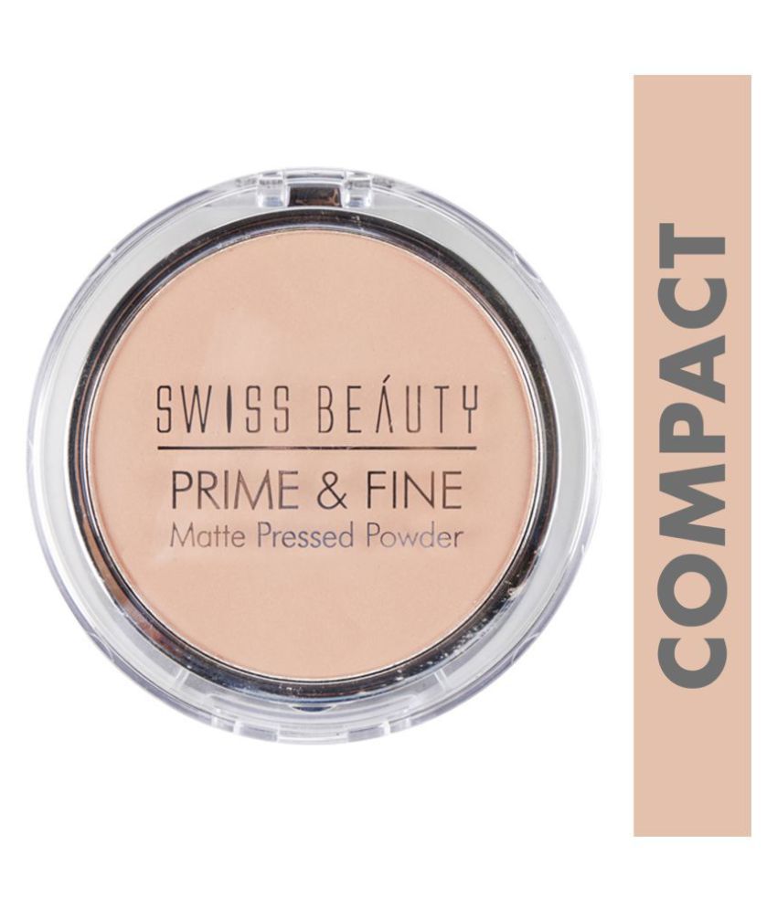     			Swiss Beauty Prime & Fine Matte Compact Powder (Nude Beige), 8gm