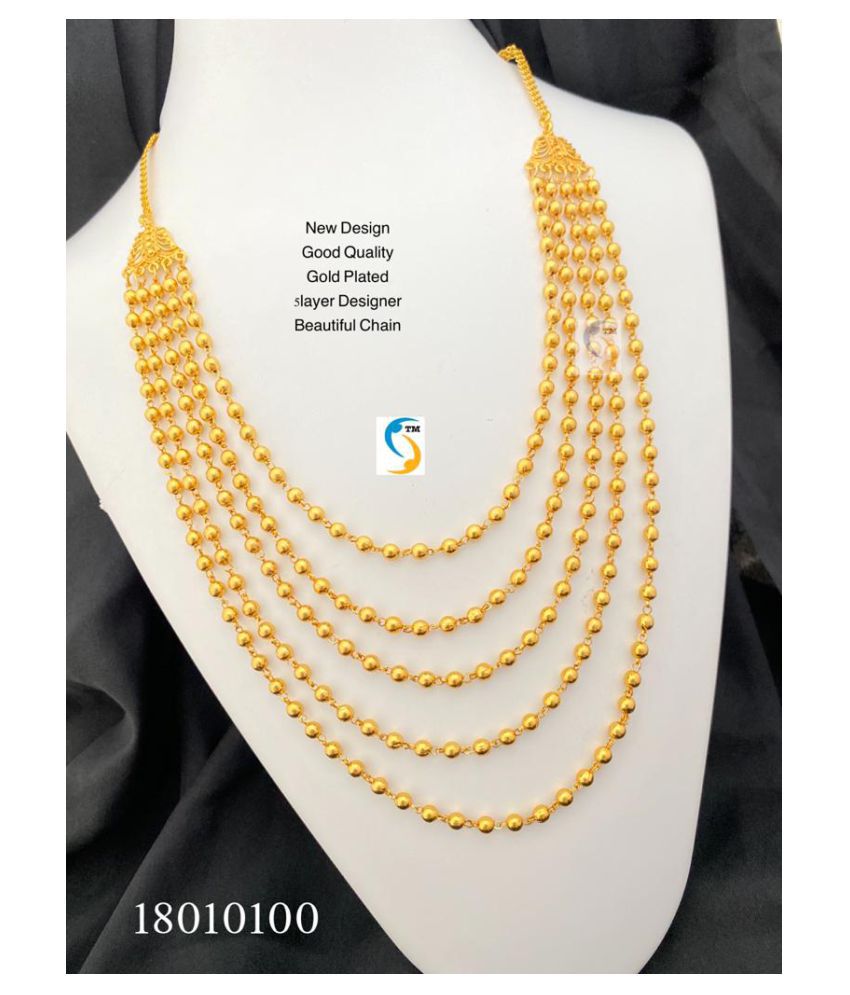 GOLD PLATED 5LAYER DESIGNER BEAUTIFUL CHAIN: Buy GOLD PLATED 5LAYER ...