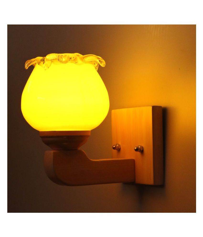     			Somil Decorative Wall Lamp Light Glass Wall Light Yellow - Pack of 1